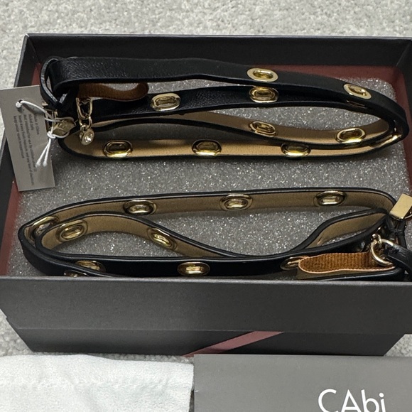 CAbi Jewelry - NWT NIB Cabi Et Cetera Black Leather Wraparound Ankle Straps